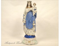Virgin and Child crowned Biscuit Flower 19th