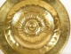 Gothic brass offering collection dish rosette Nuremberg Germany 17th century