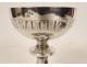 Solid silver paten chalice Minerva Demarquet Frères Art Deco box 20th century