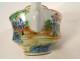 Chinese porcelain teapot Canton characters landscape birds gilding 19th century
