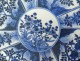 Pair of white-blue Chinese porcelain dishes with flowers for Vietnam Kangxi 18th