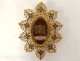 Tava enamelled brass reliquary medallion Blessed Pierre Chanel late 19th century