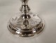 Solid silver ciborium Rooster flowers bronze foot PB 281gr early 19th century