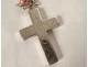 Reliquary cross solid silver pendant Real Madeleine Augustin Cross 19th