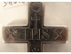 Reliquary cross solid silver pendant Real Madeleine Augustin Cross 19th