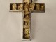 Reliquary cross solid silver pendant Real Madeleine Augustin Cross 19th