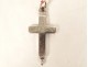 Reliquary cross solid silver pendant Real Madeleine Augustin Cross 19th
