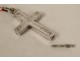 Reliquary cross solid silver pendant Real Madeleine Augustin Cross 19th