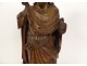 Saint John Calvary carved wood sculpture statue 17th century