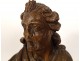 Saint John Calvary carved wood sculpture statue 17th century