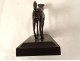 Bronze paperweight sculpture greyhound dog standing 19th century
