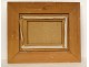 HST painting Edouard Febvre landscape gypsy camp caravans wooden frame 20th century