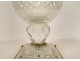 Large Medici vase cut crystal diamond points gilded bronze 20th century