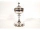 Solid silver ciborium Rooster Paris goldsmith Pierre Paraud bronze PB798gr 18th century