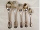 Housewife 62PC silver metal cutlery Christofle net model 20th century box