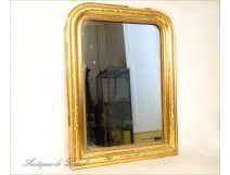 Mirror glass wooden gilded stucco NAPIII 19th