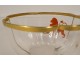 Pair of polylobed finger rinses enameled glass lions snakes late 19th century