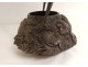 Japanese Tetsubin teapot cast iron peony chrysanthemum Japan Meiji 19th century