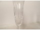 6 cut crystal champagne flute glasses Saint-Louis model Tommy 20th century