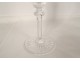 6 cut crystal champagne flute glasses Saint-Louis model Tommy 20th century