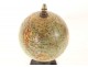 Small miniature terrestrial globe world map Geographer Forest Paris 19th century