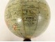 Small miniature terrestrial globe world map Geographer Forest Paris 19th century