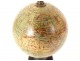 Small miniature terrestrial globe world map Geographer Forest Paris 19th century