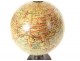 Small miniature terrestrial globe world map Geographer Forest Paris 19th century