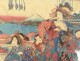 Japanese print Ukiyo-e Kuniyoshi courtesan Oiran Kamuro woman Edo 19th century