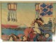 Japanese print Ukiyo-e Kuniyoshi courtesan Oiran Kamuro woman Edo 19th century