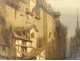 HST painting Auguste Mennessier animated city view Middle Ages North Belgium 19th