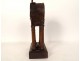 Black Forest carved wood watch holder shell bird portico clock 19th