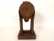 Black Forest carved wood watch holder shell bird portico clock 19th