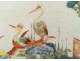 Oval porcelain dish Compagnie des Indes birds herons flowers 18th century
