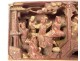 High-relief panel carved gilded wood characters palace temple China 19th century