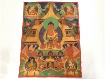 Tibetan Thangka Buddhist painting goddess White Tara Buddha Tibet 20th century