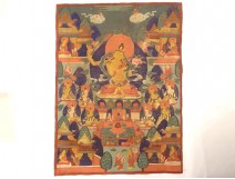 Tibetan Thangka Buddhist painting goddess White Tara Buddha Tibet 20th century