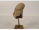 Fragment pre-Columbian sculpture man head Tumaco La Tolita terracotta