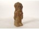 Fragment pre-Columbian sculpture man head Tumaco La Tolita terracotta