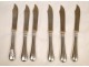 Dessert knives sterling silver with a crowned monogram and punch Hungarian or Austro-Hungarian nineteenth