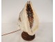 Shell night light lamp engraved in cameo woman antique flute early 20th century