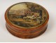 Pill box amboina with miniature painted nineteenth