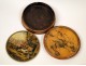 Pill box amboina with miniature painted nineteenth