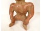 Fragment pre-Columbian sculpture man head Tumaco La Tolita terracotta