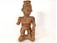 Fragment pre-Columbian sculpture man head Tumaco La Tolita terracotta