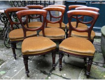 Set of 8 mahogany chairs English, nineteenth