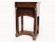 Bedside Empire, mahogany veneer and black marble nineteenth