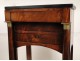 Bedside Empire, mahogany veneer and black marble nineteenth