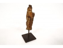 Small sculpture of the Virgin and Child carved boxwood 17th century