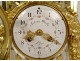 Louis XVI cage clock white marble gilded bronze Napoleon III cut 19th century